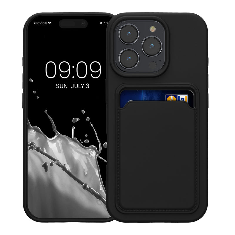 kwmobile Handyhülle kompatibel mit Apple iPhone 16 Pro Hülle - Handy Cover mit Fach für Karten