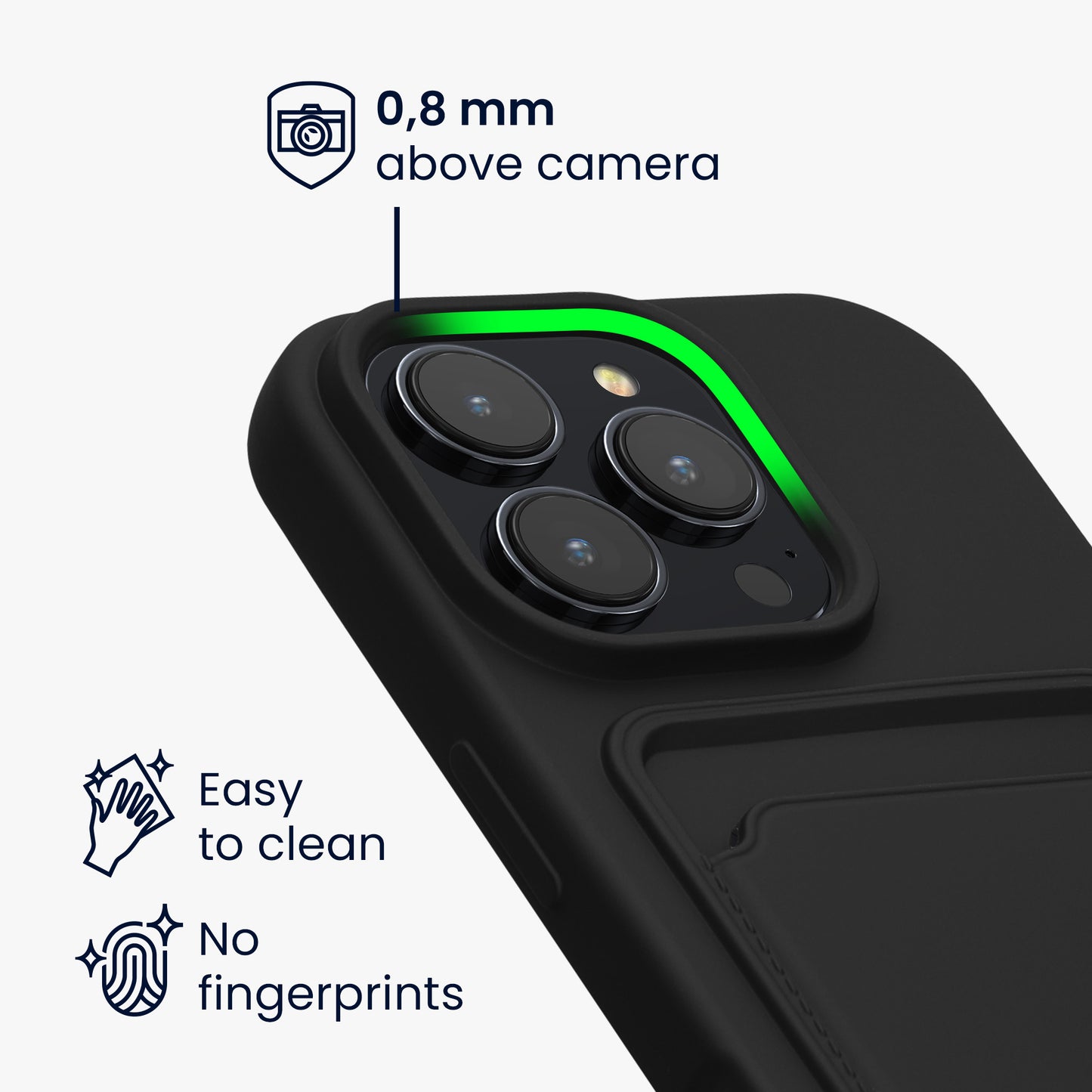 kwmobile Handyhülle kompatibel mit Apple iPhone 16 Pro Hülle - Handy Cover mit Fach für Karten
