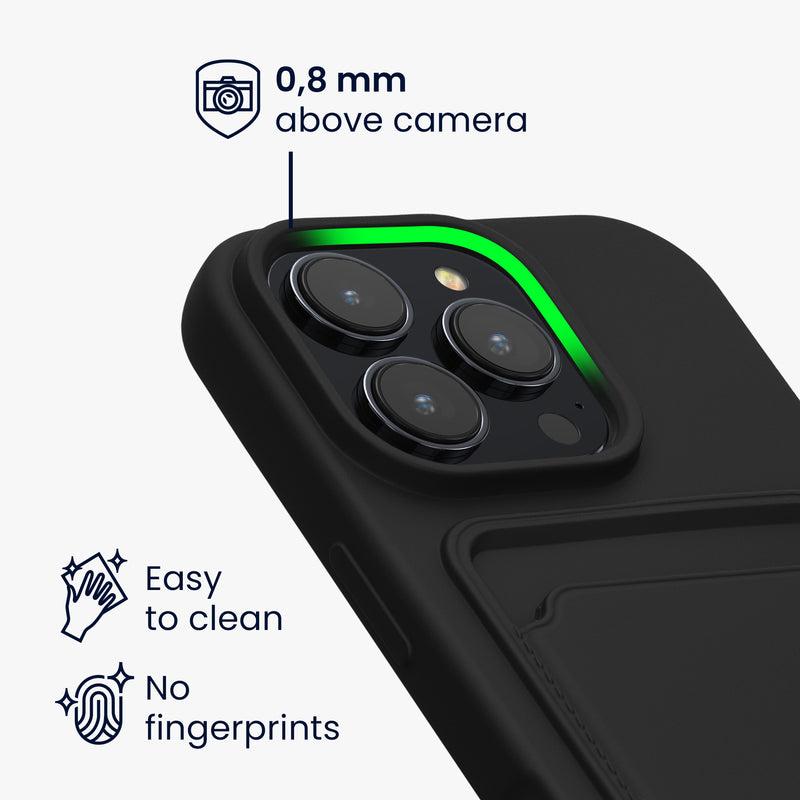 kwmobile Handyhülle kompatibel mit Apple iPhone 16 Pro Hülle - Handy Cover mit Fach für Karten