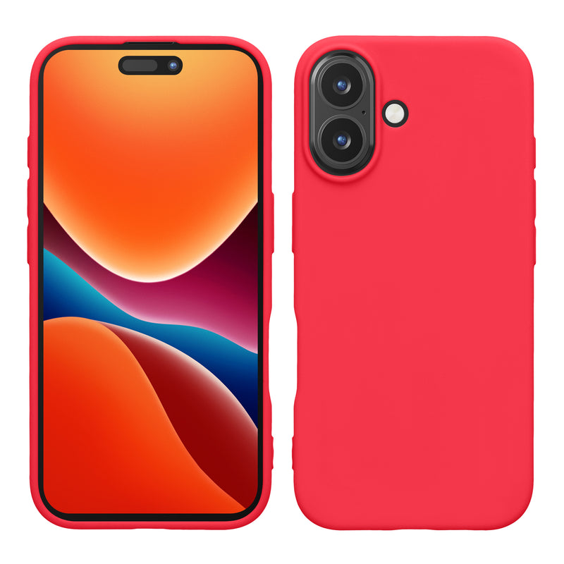 kwmobile Hülle kompatibel mit Apple iPhone 16 Hülle - weiches TPU Silikon Case - Cover geeignet für kabelloses Laden - Neon Pink Neon Pink  