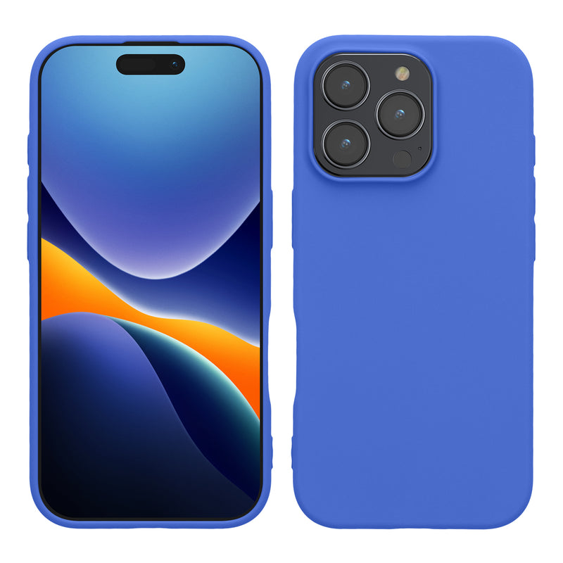 kwmobile Hülle kompatibel mit Apple iPhone 16 Pro Max Hülle - weiches TPU Silikon Case - Cover geeignet für kabelloses Laden - Baltik Blau Baltik Blau  
