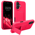 kwmobile Handyhülle für Apple iPhone 16 Hülle mit Fingerhalter und Stand Schutzhülle Cover