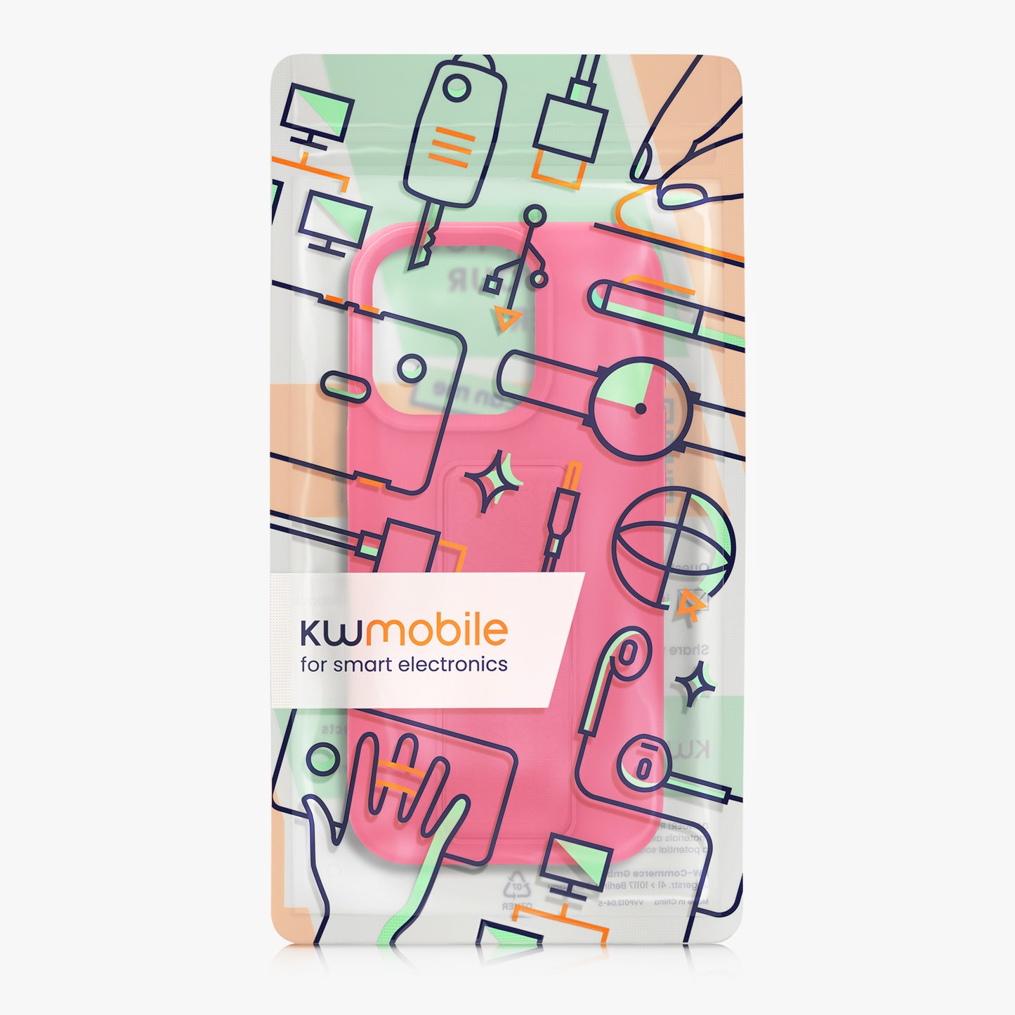 kwmobile Handyhülle für Apple iPhone 16 Pro Hülle mit Fingerhalter und Stand Schutzhülle Cover