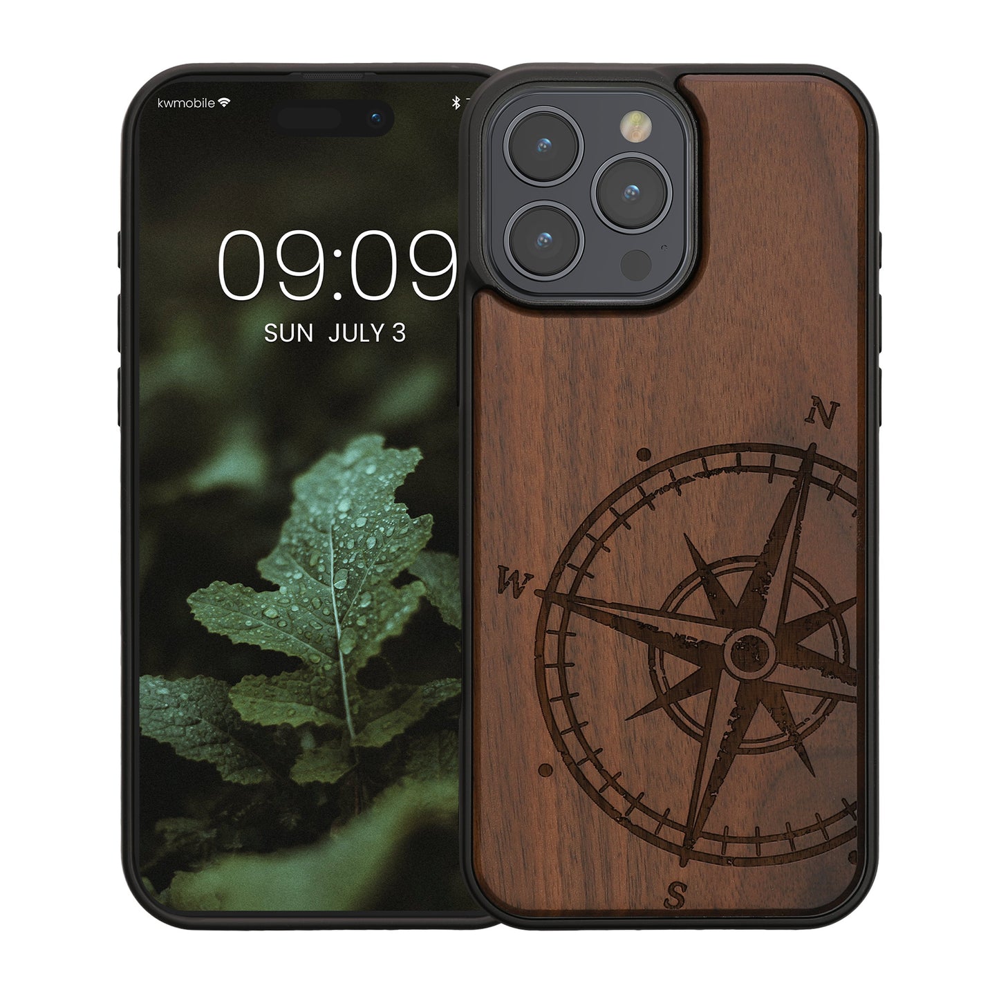 kwmobile Hülle kompatibel mit Apple iPhone 16 Pro Max Handy Cover TPU Handyhülle Kompass Vintage