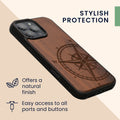 kwmobile Hülle kompatibel mit Apple iPhone 16 Pro Max Handy Cover TPU Handyhülle Kompass Vintage