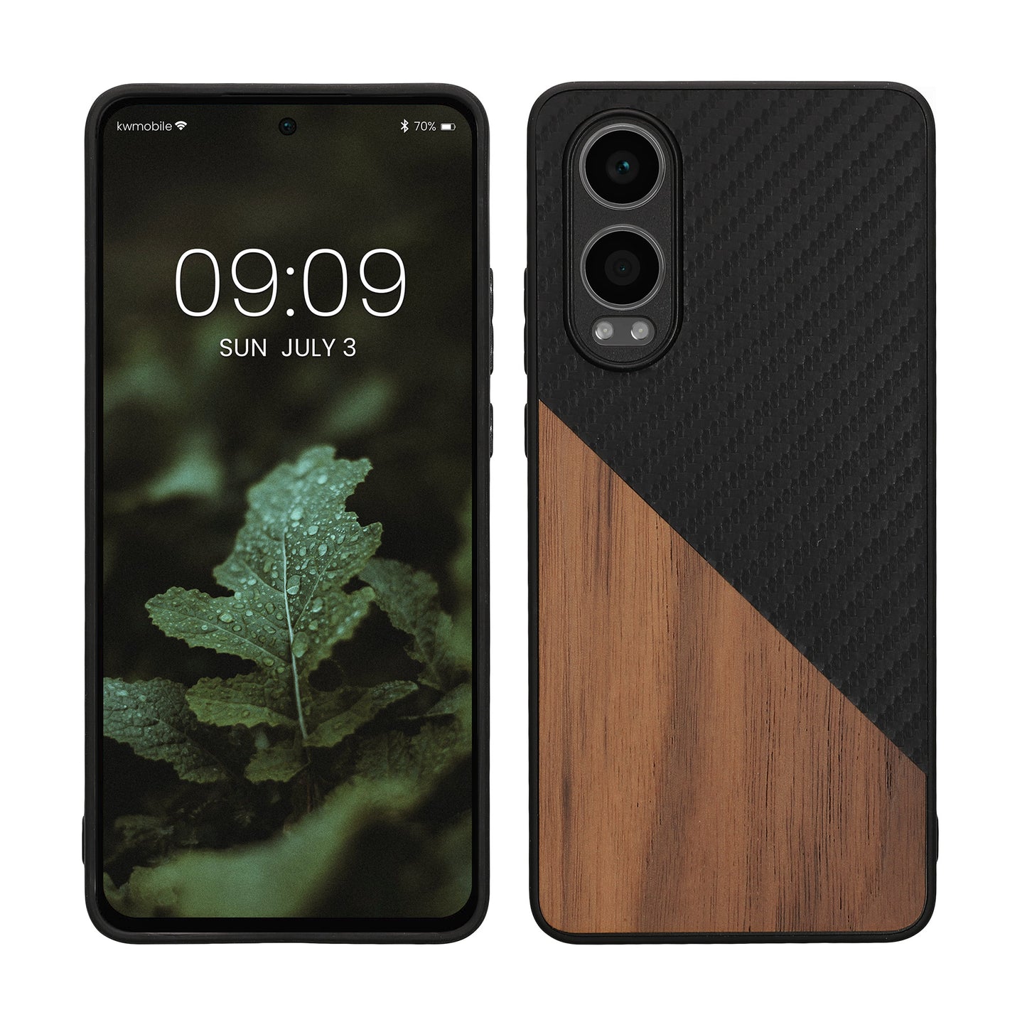 kwmobile Hülle kompatibel mit OnePlus Nord CE 4 Lite 5G - Handyhülle - Handy Schutzhülle - Smartphone Cover - Dunkelbraun Schwarz Dunkelbraun  