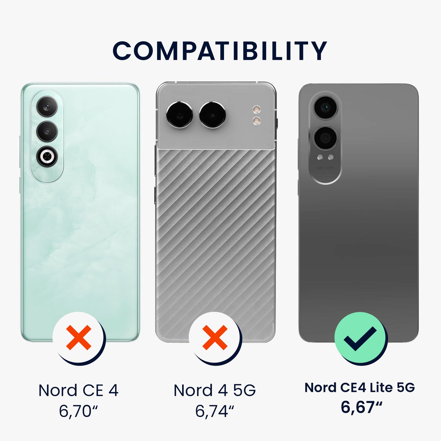 kwmobile Handyhülle für OnePlus Nord CE 4 Lite 5G Hülle - Case Silikon - Kabelloses Laden - Schutzhülle Cover