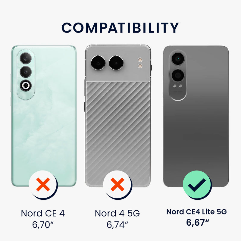 kwmobile Handyhülle für OnePlus Nord CE 4 Lite 5G Hülle - Case Silikon - Kabelloses Laden - Schutzhülle Cover