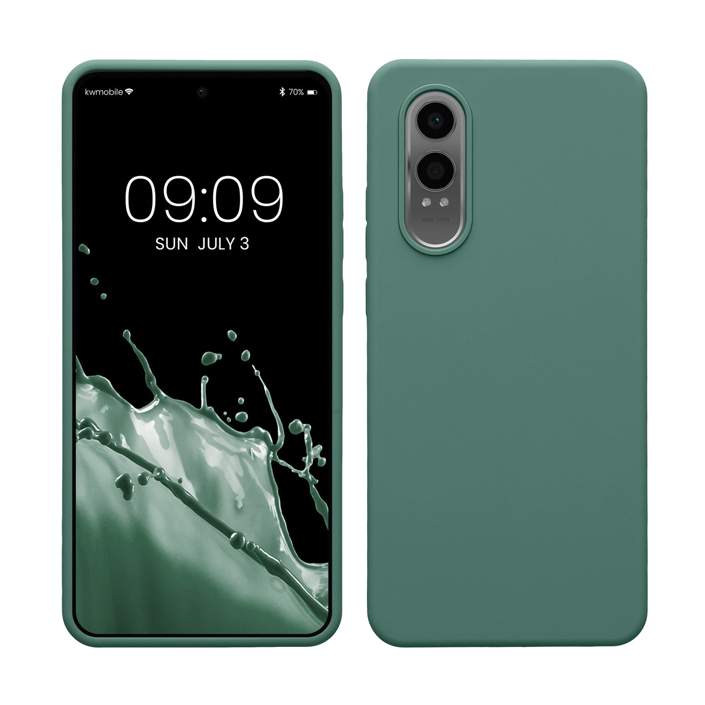 kwmobile Hülle kompatibel mit OnePlus Nord CE 4 Lite 5G Hülle - Silikon Handy Case - Handyhülle weiche Oberfläche - kabelloses Laden - Tannengrün Tannengrün  