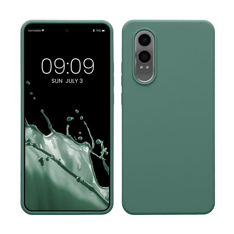 kwmobile Hülle kompatibel mit OnePlus Nord CE 4 Lite 5G Hülle - Silikon Handy Case - Handyhülle weiche Oberfläche - kabelloses Laden - Tannengrün Tannengrün  