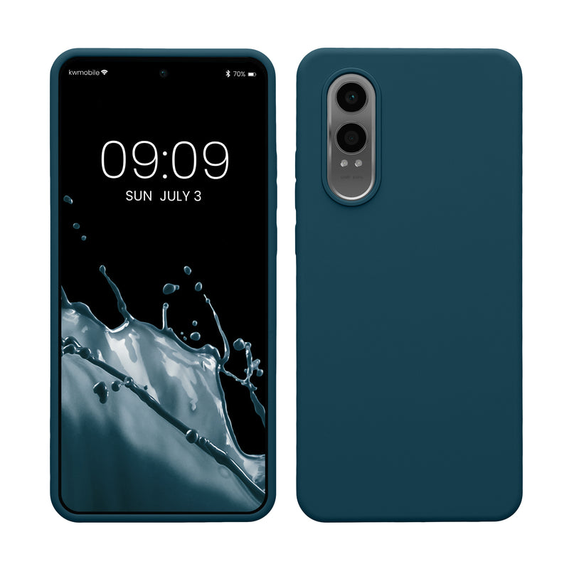 kwmobile Hülle kompatibel mit OnePlus Nord CE 4 Lite 5G Hülle - Silikon Handy Case - Handyhülle weiche Oberfläche - kabelloses Laden - Petrol matt Petrol matt  
