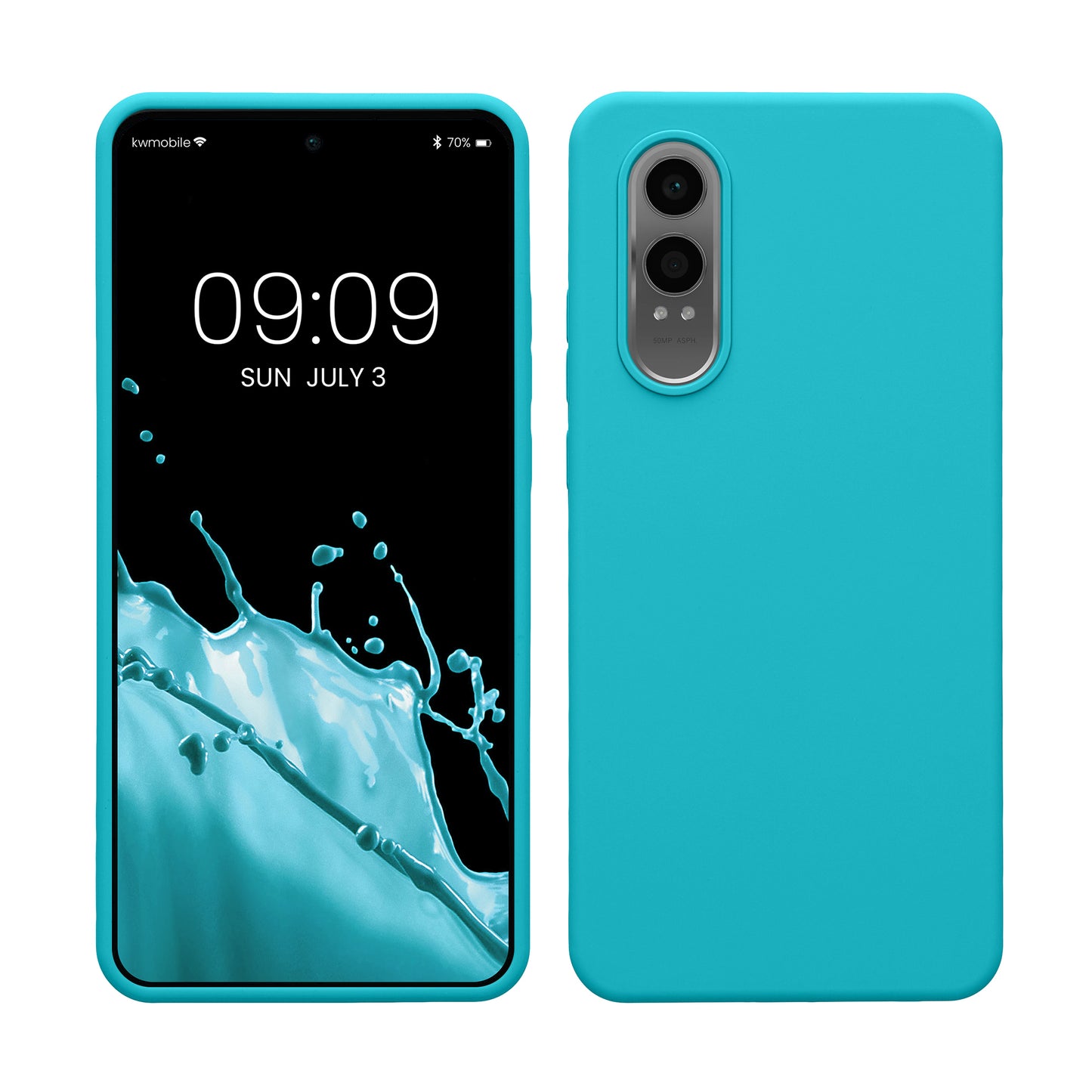 kwmobile Hülle kompatibel mit OnePlus Nord CE 4 Lite 5G Hülle - Silikon Handy Case - Handyhülle weiche Oberfläche - kabelloses Laden - Cool Glacier Cool Glacier  