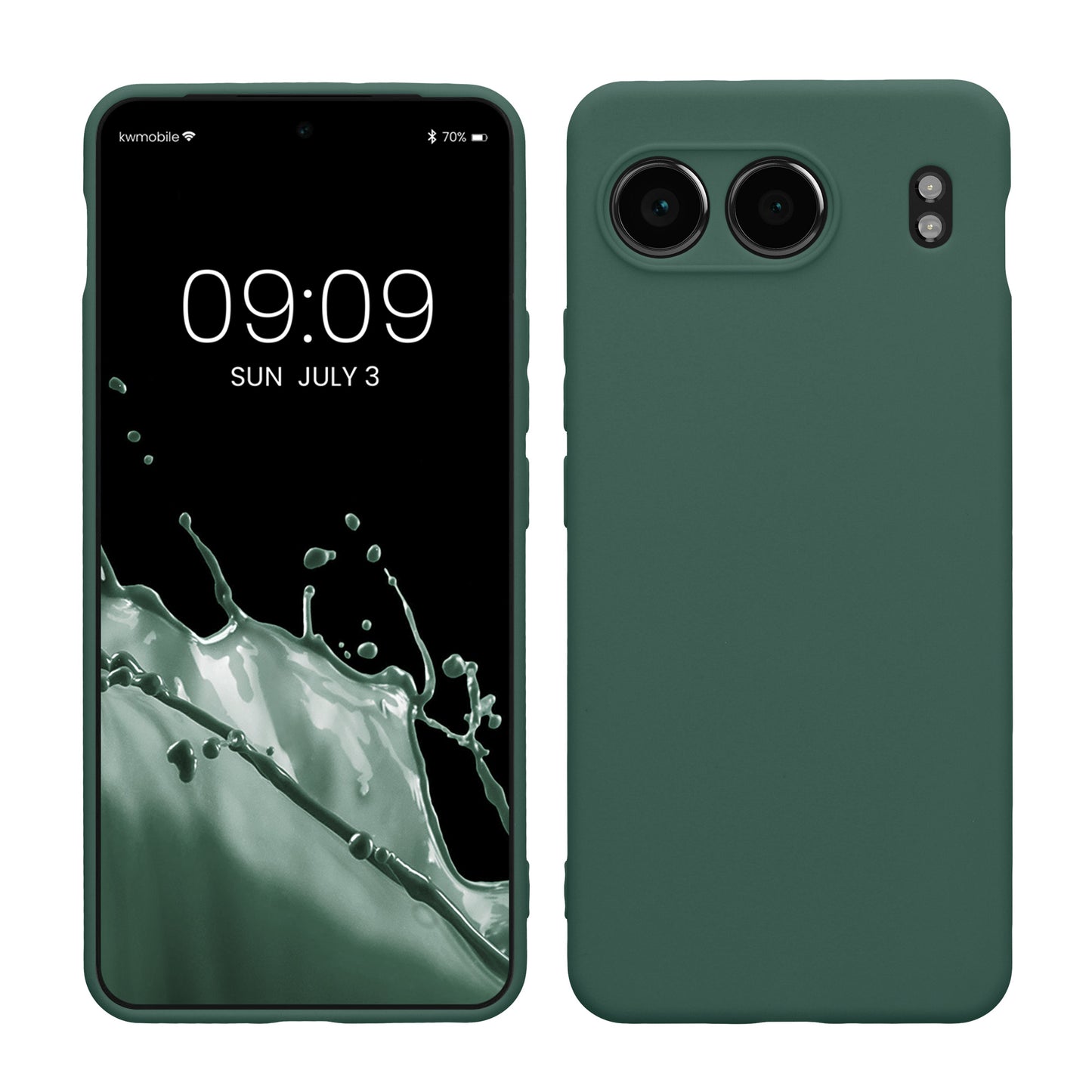 kwmobile Handyhülle kompatibel mit OnePlus Nord 4 5G Hülle - Handy Case aus weichem Silikon in Tannengrün Tannengrün  
