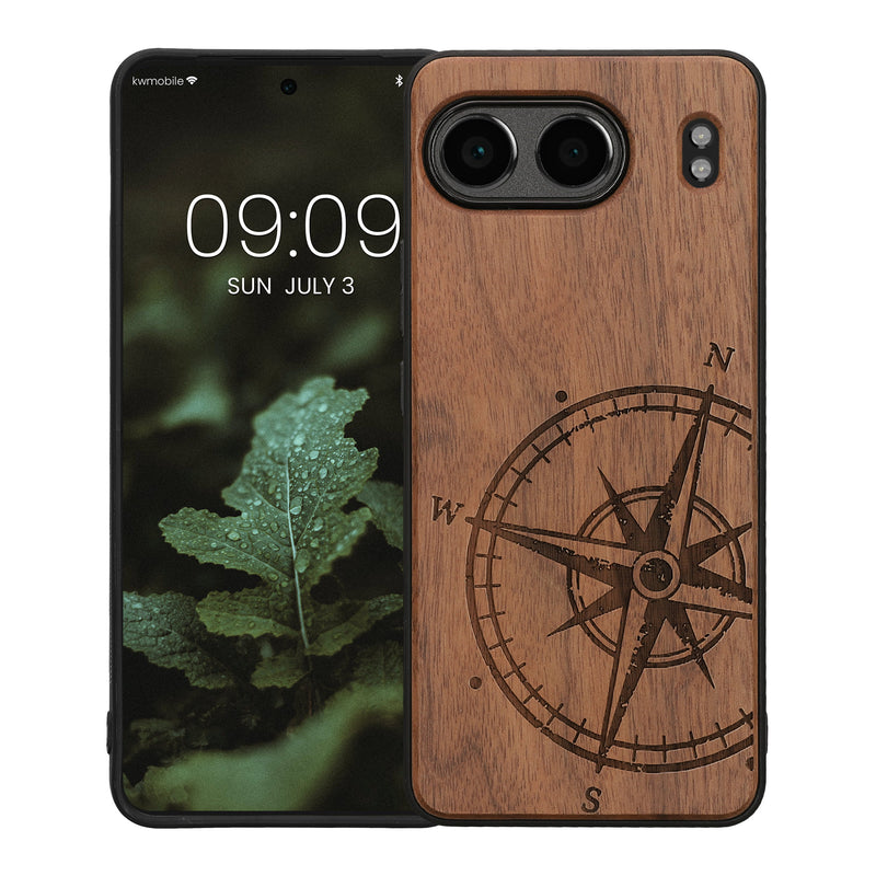 kwmobile Hülle kompatibel mit OnePlus Nord 4 5G Handy Cover TPU Handyhülle Kompass Vintage