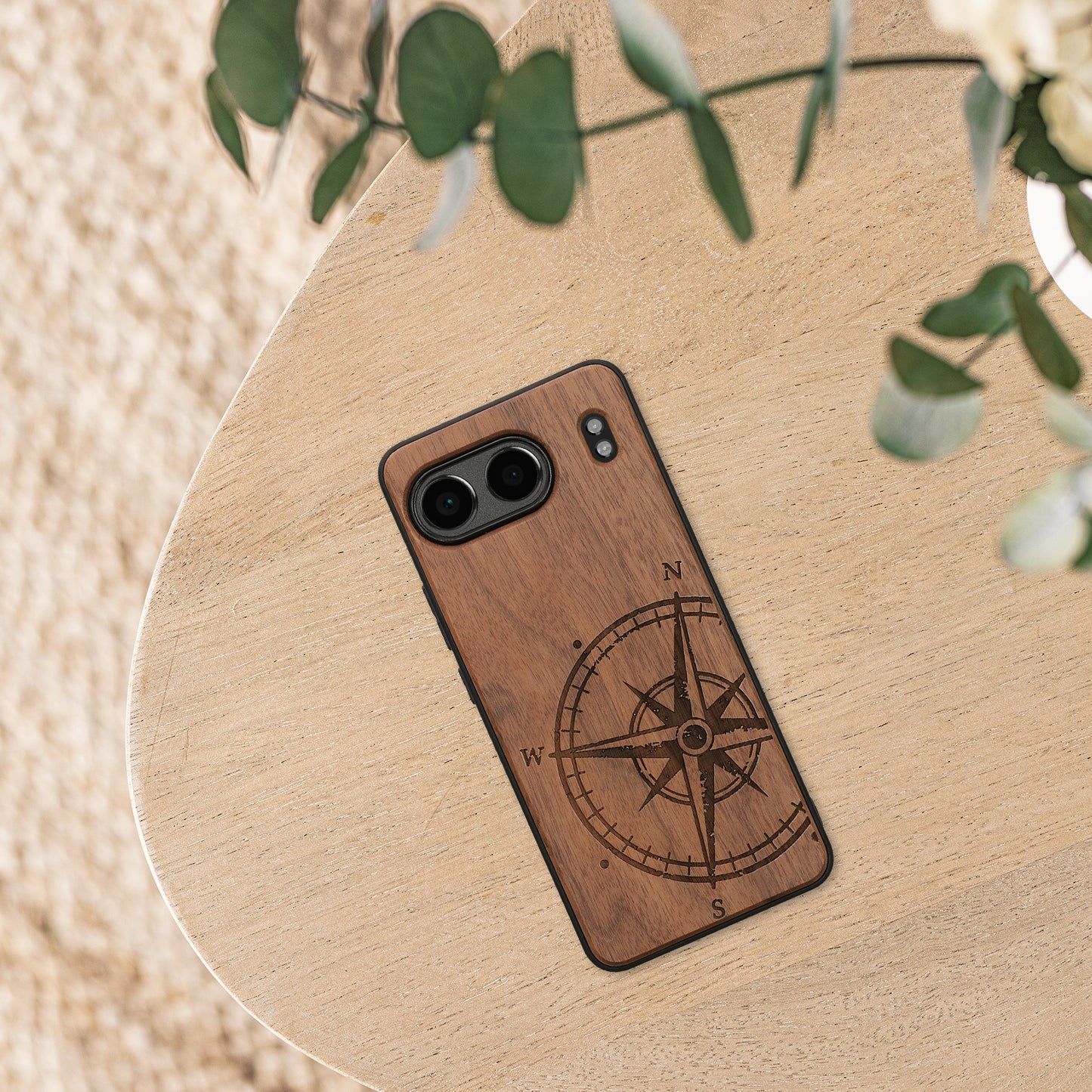 kwmobile Hülle kompatibel mit OnePlus Nord 4 5G Handy Cover TPU Handyhülle Kompass Vintage