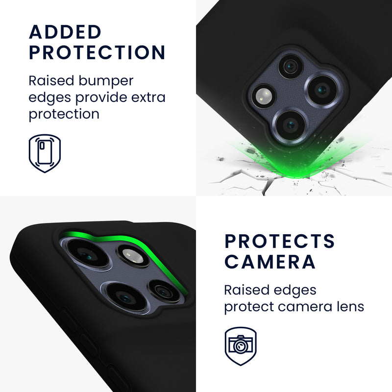 kwmobile Handyhülle für Motorola Edge 60 Neo / Edge 50 Neo / ThinkPhone 25 Hülle - Case Silikon - Kabelloses Laden - Schutzhülle Cover