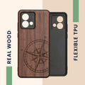 kwmobile Hülle kompatibel mit Motorola Moto G84 5G Hülle - Case - Handy Cover - TPU Handyhülle Kompass Vintage