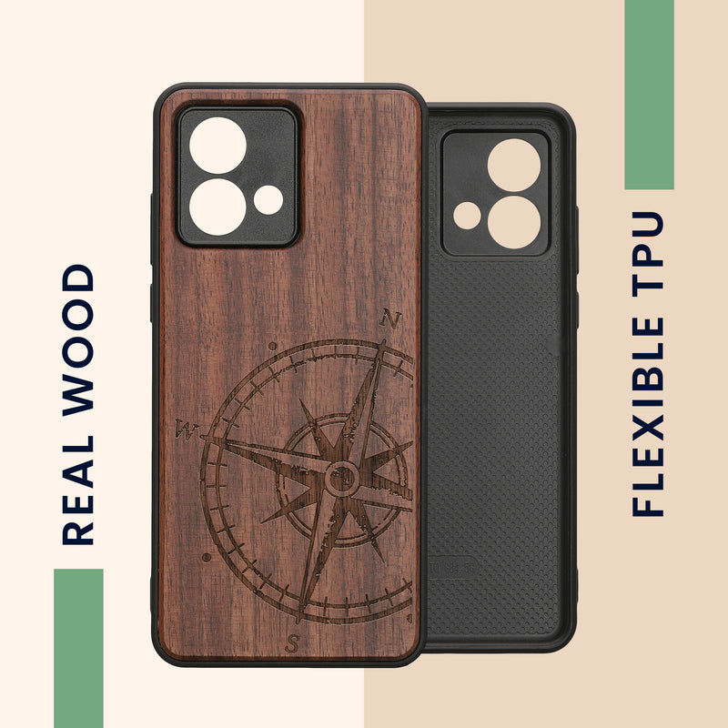 kwmobile Hülle kompatibel mit Motorola Moto G84 5G Hülle - Case - Handy Cover - TPU Handyhülle Kompass Vintage