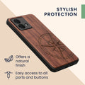 kwmobile Hülle kompatibel mit Motorola Moto G84 5G Hülle - Case - Handy Cover - TPU Handyhülle Kompass Vintage
