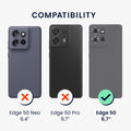 kwmobile Handyhülle für Motorola Edge 50 Hülle - Case Silikon - Kabelloses Laden - Schutzhülle Cover