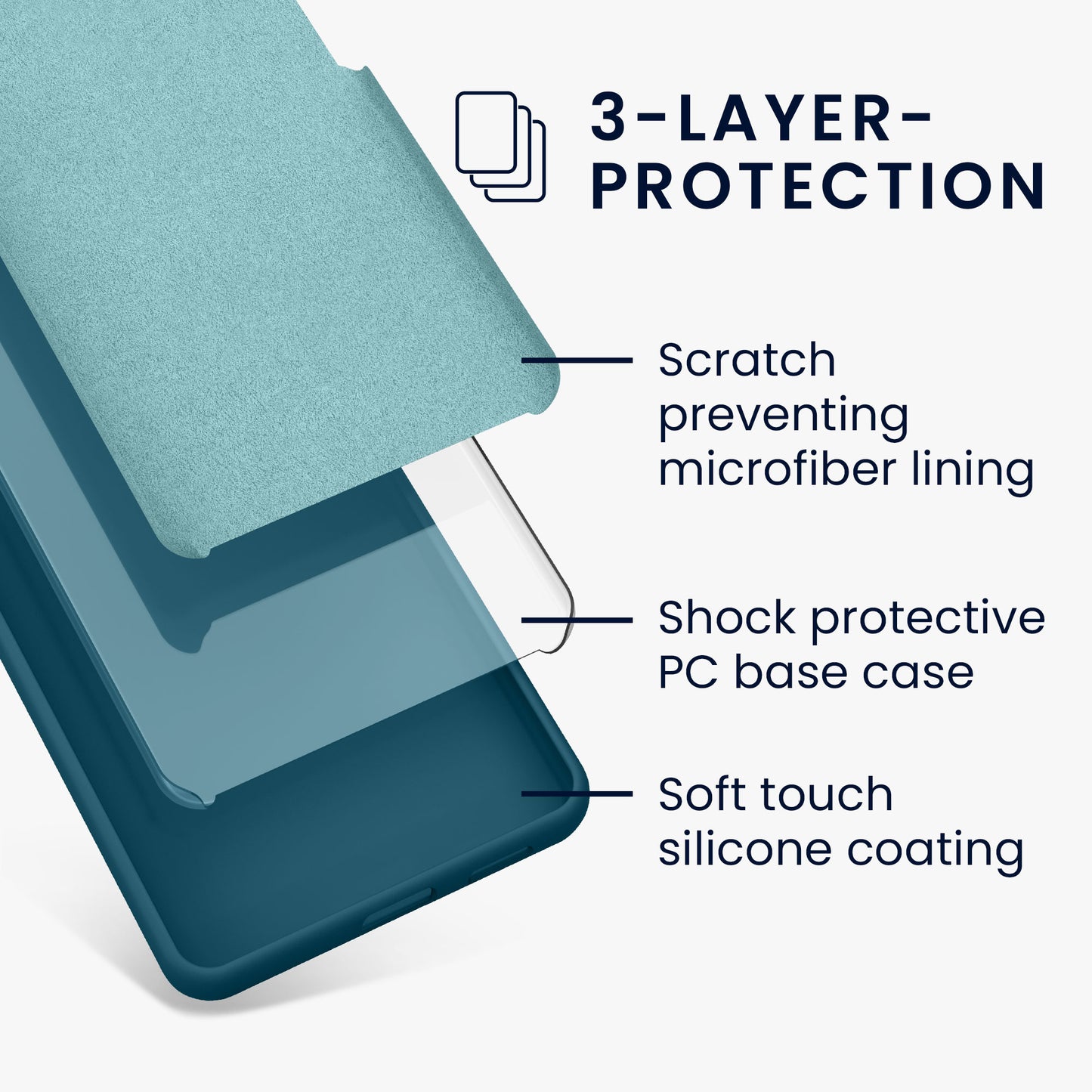 kwmobile Handyhülle für Motorola Edge 50 Hülle - Case Silikon - Kabelloses Laden - Schutzhülle Cover