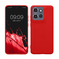 kwmobile Hülle kompatibel mit Motorola Edge 60 Neo / Edge 50 Neo / ThinkPhone 25 Hülle - weiches TPU Silikon Case - Cover geeignet für kabelloses Laden - Klassisch Rot Klassisch Rot  