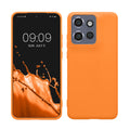 kwmobile Hülle kompatibel mit Motorola Edge 60 Neo / Edge 50 Neo / ThinkPhone 25 Hülle - weiches TPU Silikon Case - Cover geeignet für kabelloses Laden - Fruity Orange Fruity Orange  