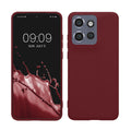 kwmobile Hülle kompatibel mit Motorola Edge 60 Neo / Edge 50 Neo / ThinkPhone 25 Hülle - weiches TPU Silikon Case - Cover geeignet für kabelloses Laden - Bordeaux Violett Bordeaux Violett  