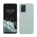 kwmobile Hülle kompatibel mit Motorola Moto G55 5G Hülle - Silikon Handy Case - Handyhülle weiche Oberfläche - kabelloses Laden - Cool Mint Cool Mint  