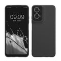 kwmobile Hülle kompatibel mit Motorola Moto G35 5G Hülle - weiches TPU Silikon Case - Cover geeignet für kabelloses Laden - Schwarz matt Schwarz matt  
