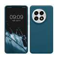 kwmobile Hülle kompatibel mit OnePlus 13 Hülle - Silikon Handy Case - Handyhülle weiche Oberfläche - kabelloses Laden - Petrol Petrol  
