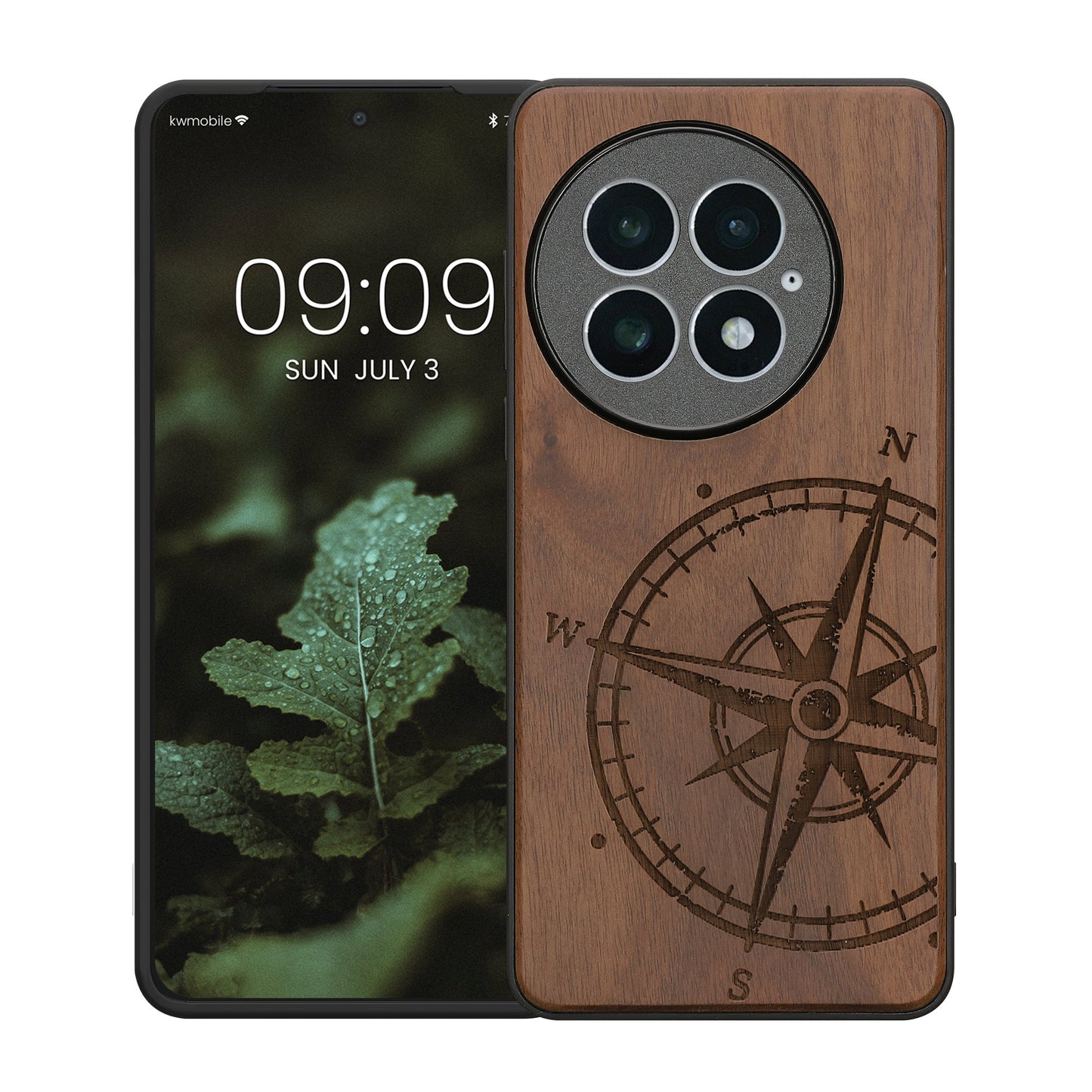 kwmobile Hülle kompatibel mit OnePlus 13 Handy Cover TPU Handyhülle Kompass Vintage