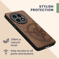 kwmobile Hülle kompatibel mit OnePlus 13 Handy Cover TPU Handyhülle Kompass Vintage