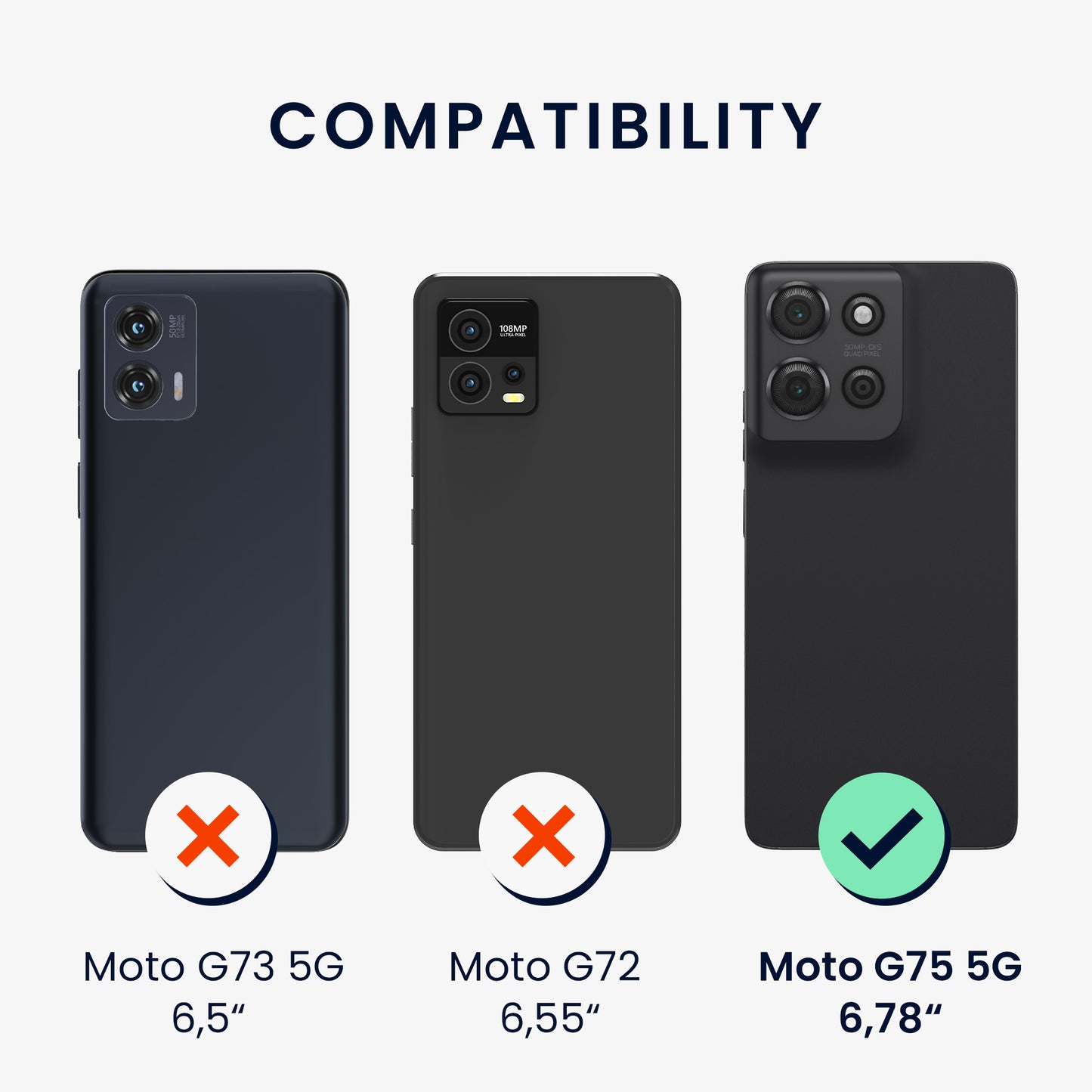kwmobile Handyhülle für Motorola Moto G75 5G Hülle - Case Silikon - Kabelloses Laden - Schutzhülle Cover