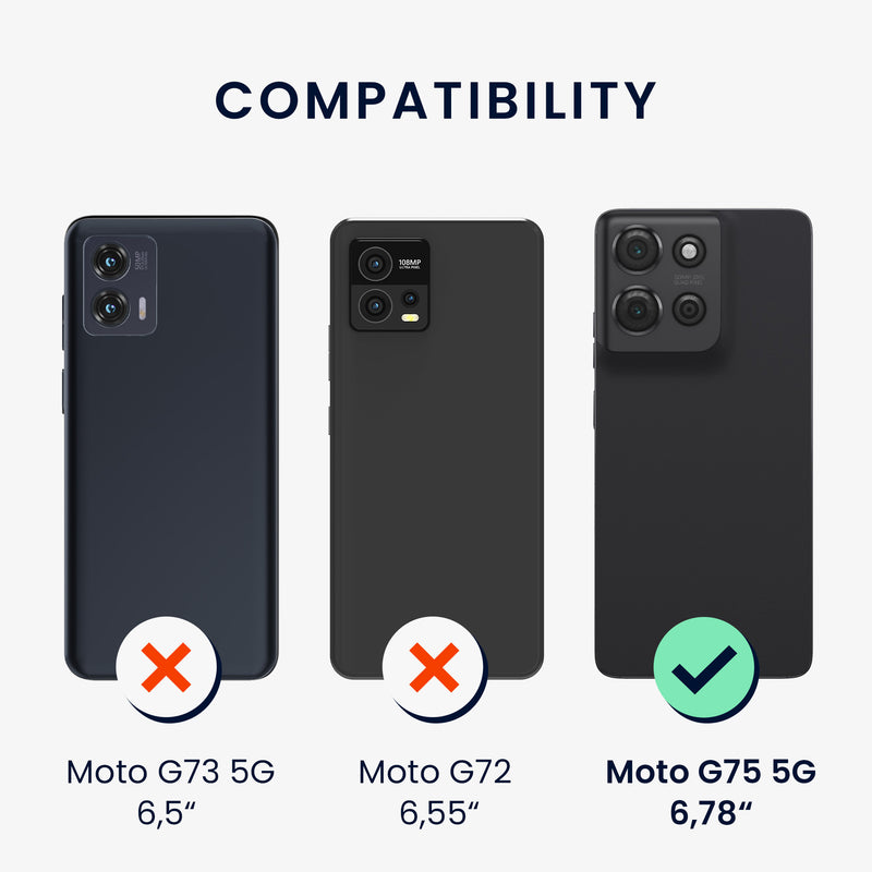 kwmobile Handyhülle für Motorola Moto G75 5G Hülle - Case Silikon - Kabelloses Laden - Schutzhülle Cover