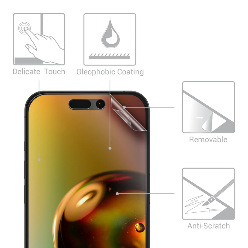 kwmobile Folie kompatibel mit Apple iPhone 15 Displayschutzfolie Schutzfolie Displayschutz Displayfolie entspiegelt
