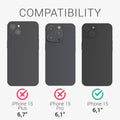 kwmobile Folie kompatibel mit Apple iPhone 15 Displayschutzfolie Schutzfolie Displayschutz Displayfolie entspiegelt