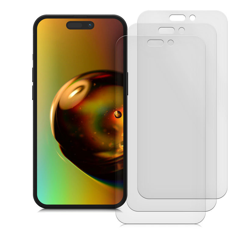 kwmobile Folie kompatibel mit Apple iPhone 15 Plus Displayschutzfolie Schutzfolie Displayschutz Displayfolie entspiegelt