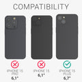 kwmobile Folie kompatibel mit Apple iPhone 15 Plus Displayschutzfolie Schutzfolie Displayschutz Displayfolie entspiegelt