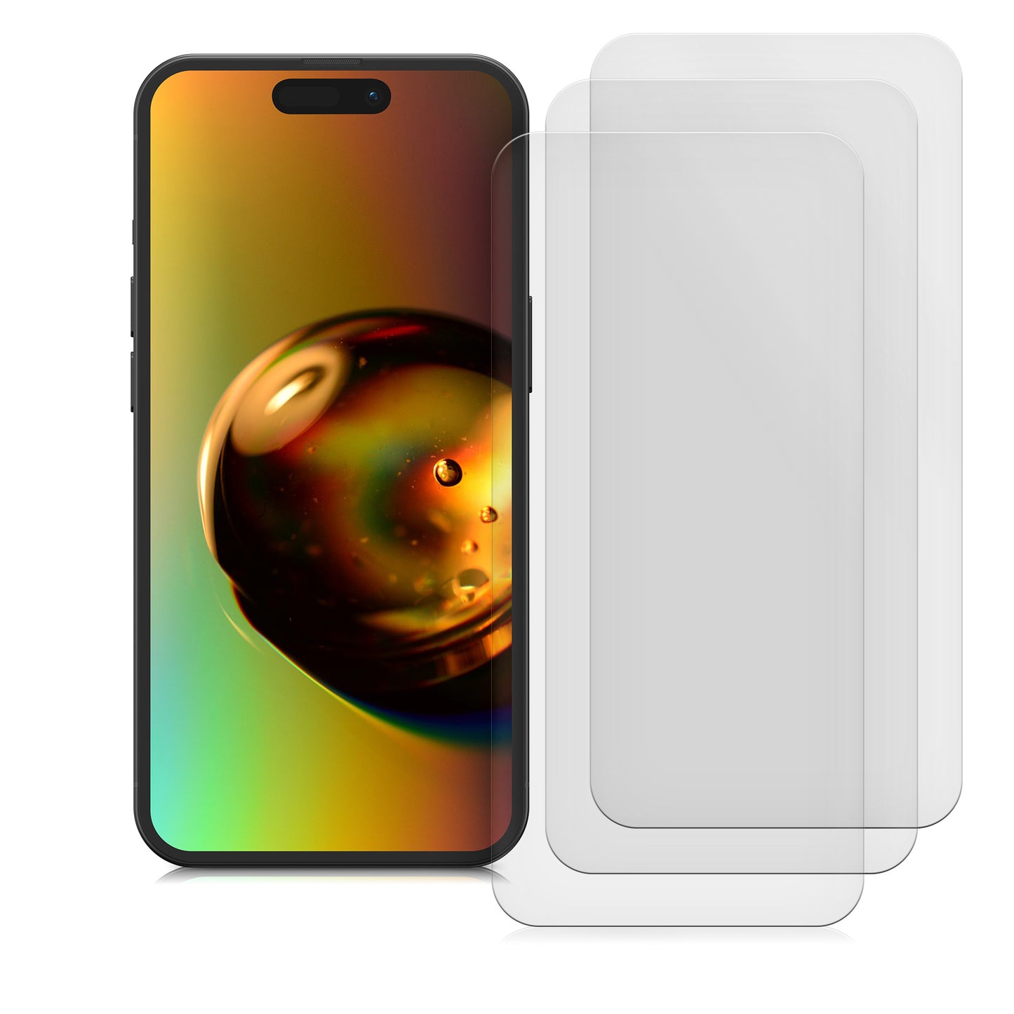 3x Displayschutzfolie matt kompatibel mit Apple iPhone 15 Pro Max