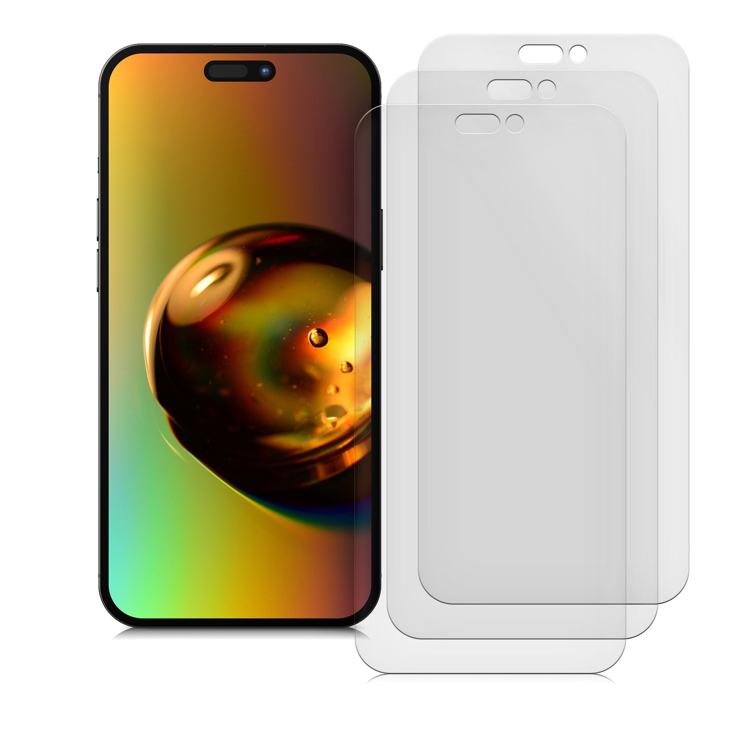 kwmobile Folie kompatibel mit Apple iPhone 16 Plus Displayschutzfolie Schutzfolie Displayschutz Displayfolie entspiegelt