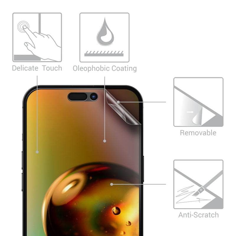 kwmobile Folie kompatibel mit Apple iPhone 16 Plus Displayschutzfolie Schutzfolie Displayschutz Displayfolie entspiegelt