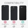kwmobile Folie kompatibel mit Apple iPhone 16 Plus Displayschutzfolie Schutzfolie Displayschutz Displayfolie entspiegelt