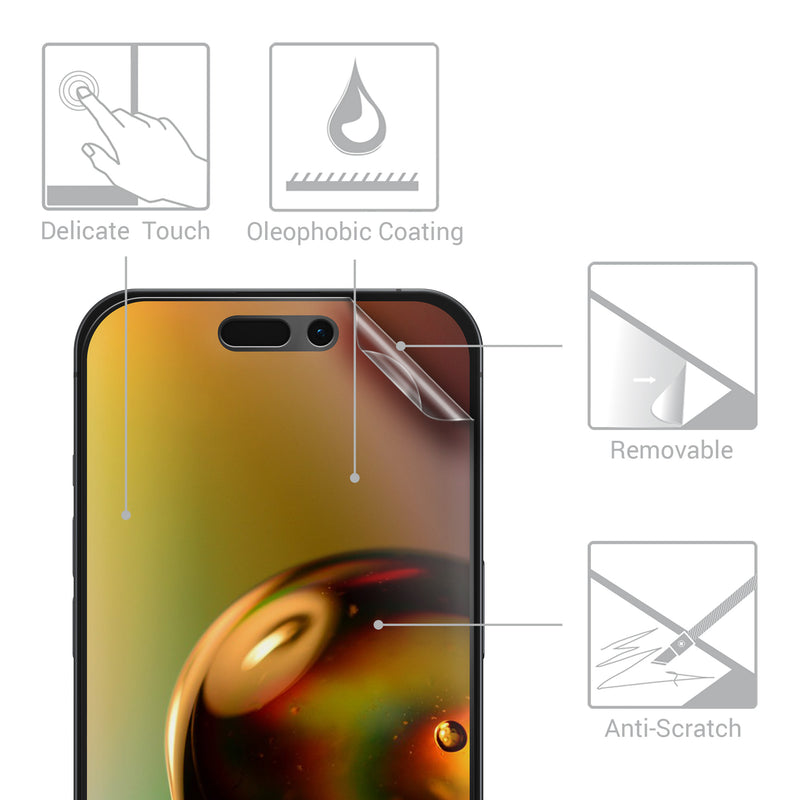 kwmobile Folie kompatibel mit Apple iPhone 16 Pro Displayschutzfolie Schutzfolie Displayschutz Displayfolie entspiegelt