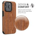 kwmobile Hülle kompatibel mit Apple iPhone 15 Pro Backcover Cover Holz Maserung