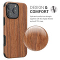 kwmobile Hülle kompatibel mit Apple iPhone 16 Pro Max Backcover Cover Holz Maserung
