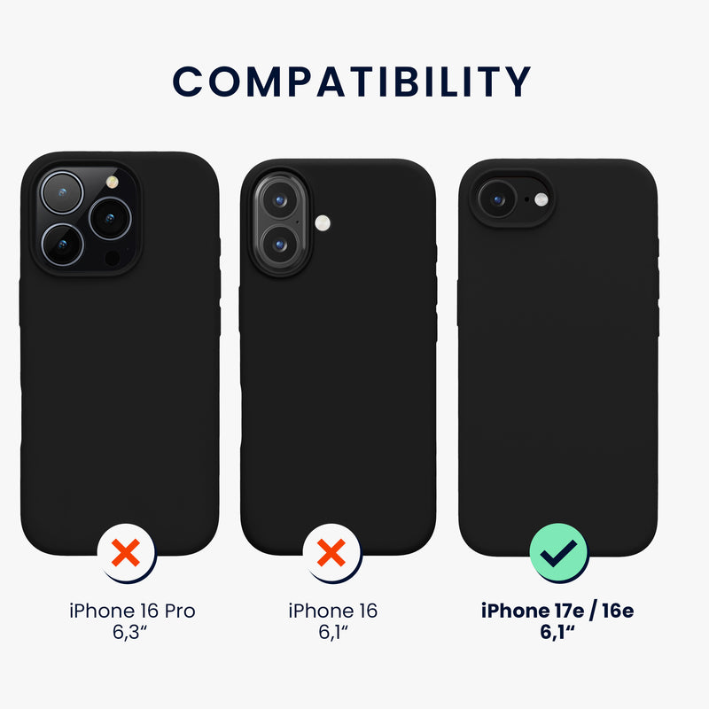 kwmobile Handyhülle für Apple iPhone 17e / iPhone 16e Hülle - Case Silikon - Kabelloses Laden - Schutzhülle Cover