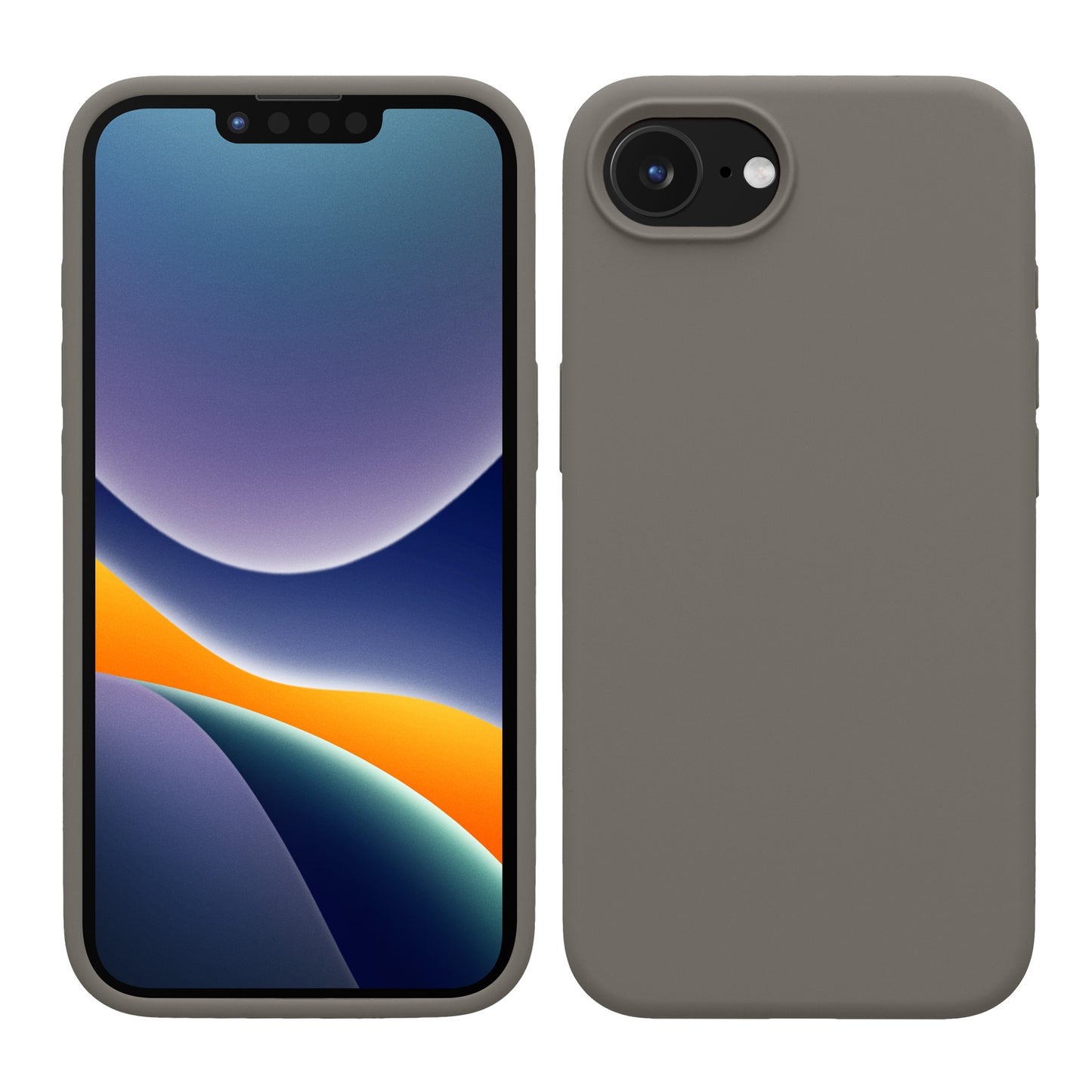 kwmobile Hülle kompatibel mit Apple iPhone 17e / iPhone 16e Hülle - Silikon Handy Case - Handyhülle weiche Oberfläche - kabelloses Laden - Stone Dust Stone Dust  