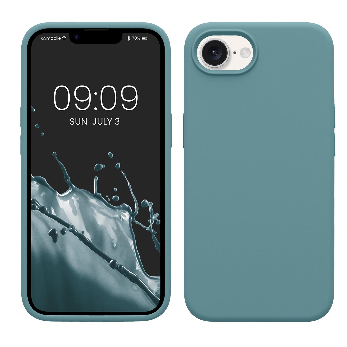 kwmobile Hülle kompatibel mit Apple iPhone 17e / iPhone 16e Hülle - Silikon Handy Case - Handyhülle weiche Oberfläche - kabelloses Laden - Antique Stone Antique Stone  