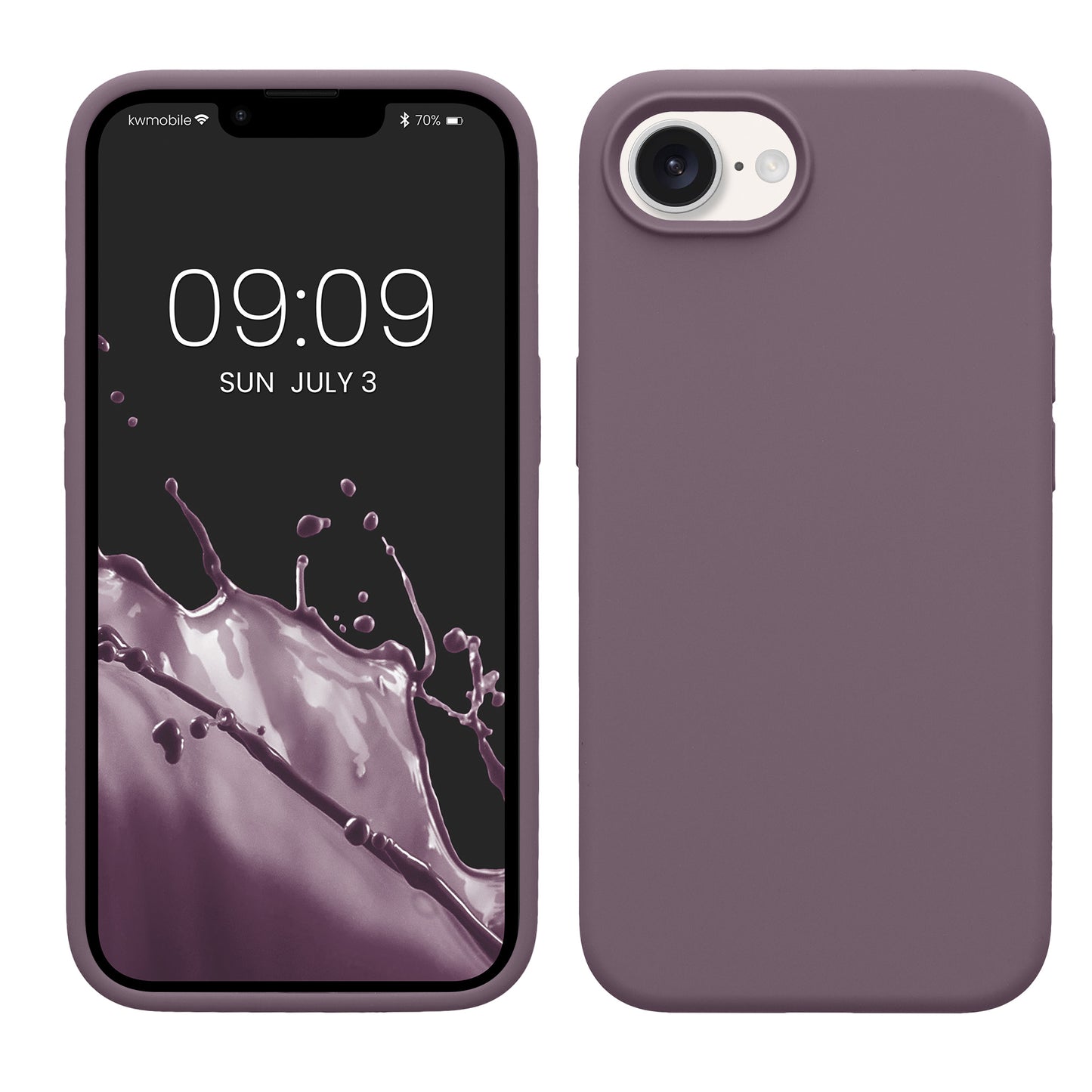 kwmobile Hülle kompatibel mit Apple iPhone 17e / iPhone 16e Hülle - Silikon Handy Case - Handyhülle weiche Oberfläche - kabelloses Laden - Helle Iris Helle Iris  